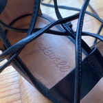 Madewell  Daniela Black Leather Lace‎ Up Gladiator Sandals Strappy Block Heel 10 Photo 7