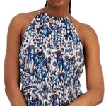 Anne Klein NWT Pleated Midi Halter Dress, Tropical Blue, Size 10 Retail $129 Photo 4