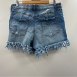 No Boundaries  Light Wash High Rise Raw Fringe Hem‎ Distressed Short Shorts Sz 17 Photo 1