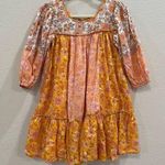 American Eagle Orange Floral Babydoll Mini Dress Sz XS Cottagecore Beach Light Photo 0