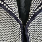 Charter Club  Long Sleeve Collared Blazer Black White Houndstooth Tweed Size 4P Photo 6