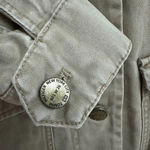 Tommy Hilfiger Vintage Y2K Women’s Military Tan Button Down Jacket Size Medium M Photo 6