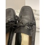 Sesto Meucci Italy Women's Loafer Size 7.5 Black Leather Slip On Shoe Tassels Photo 1