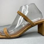 By Far Tanya Tan Neutral Slip On Heel Sandals Modern Minimalist Women's 40 US 10 Brown Photo 0