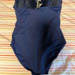 Nautical Blue and White One Piece Swimsuit with Sweetheart Neckline Size 10 Photo 4