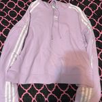 Adidas  Lilac Hoodie with White Accents Photo 2