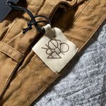 Chaser women’s Cargo Pants ankle Zip Pockets soft brown small casual preppy Photo 8