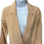 Yijia Fashion Women Beige Single Button Long Sleeve Blazer Jacket Medium Tan Photo 2