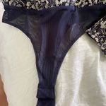 Socialite  Navy Floral Sheer Long Sleeve Bodysuit Photo 4