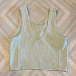 Lululemon Ribbed Softstreme Cropped Tank Kohlrabi Green - Size: 0 Photo 0