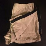 Merona Shorts 10 Khaki Tan Black Tuxedo Stripe Chino Summer Hiking Vacation Trip Photo 0