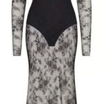 SKIMS Skim Black Ultra Fine Lace Plunge Long Maxi Dress M NWOT ( SOLD OUT) Photo 1