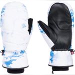 Roxy & Chloe Kim Azure Blue Clouds Flint Creek Mittens. Size XL. New With Tag. Photo 7