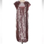 Anthropologie Maeve Kara Sequined Mini Dress Pink Mauve Size Small S NWT Photo 4