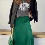 ZARA Blogger’s Fav| NWT Satin Effect Midi Skirt Photo 1