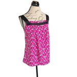 Loft Ann Taylor Ribbon Straps Geometric Camisole Tank Top Pink Size Small Spring Photo 1