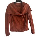 BLANK NYC SL8 by  Rust Brown Soft Faux Suede Zipper Moto Jacket Photo 2
