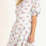 Faithfull the Brand  Florence Blue Floral Print Mini Dress Size XL NWT Photo 0