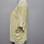 Lucky Brand  yellow ruffle striped burnout top size small Photo 5