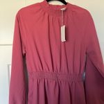 A New Day Women's Dark Pink Long Sleeve Smocked Dress - Size Small - NWT Photo 3