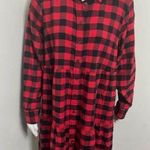 Gap  Buffalo Plaid Flannel Tiered Shirtdress Large NEW Photo 0