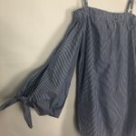 Seven Sisters  Off Shoulder Striped Blue Top Size Small Photo 8