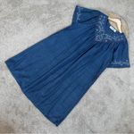 Loungees Women’s Denim Midi Dress Shortsleeve V Photo 0