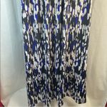 AB Studio Black/White/Blue Maxi Dress Medium Photo 15