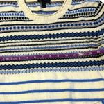 J.Crew 100% Wool Blue + White Fair Isle Sweater Size XS striped Photo 3