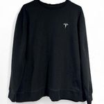 Tesla  sweatshirt knit black large unisex long sleeve crew neck stretch Photo 0