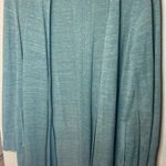 Soft Surroundings Cozy Teal Long Cardigan Size Medium Photo 4