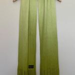 Women's scarf neon green rib knit ombré long wrap Photo 5
