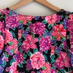 ZARA  NWT Floral Cropped Short Puff Sleeve Blouse Size XS Photo 6