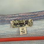 One World Shirt SZ 3X Attached Fringe Scarf Plus Curvy Boho Artsy Lagenlook NWT Photo 2