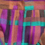 Dior Christian 80s Purple Plaid Wool Pleated Maxi Skirt Holiday Longline Classic Photo 6