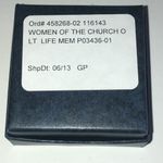 Terryberry 24K GP Gold Plated Women Of The Church Of God Life Member Pin Photo 6