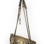 DKNY ᪥ Crossbody Leather Convertible Bag ᪥ Double Chain ᪥ Metallic Python Print Photo 7
