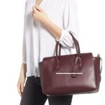 New $328 J Crew Harper Satchel Bag Purse Crossbody Top Handle Oxblood Burgundy Red Photo 1