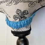 STAUD Becca blue tweed zip-up fringe hem halter crop top size 10 M medium Photo 8