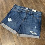 Old Navy New With Tags  Mid Rise Size 8 Blue Jean Shorts Distressed 5” Inseam Photo 0