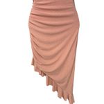 Glare  Blush Pink Glitter Ruched Bodycon Cocktail Party‎ Dress Sample Size Small Photo 5