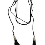 Elegant Silver and Black Necklace Set Photo 4