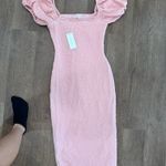 Worth collective mila puff sleeve midi dress Pink Photo 3