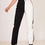 Revice Denim  Black & White High Waisted Straight Jeans Photo 0