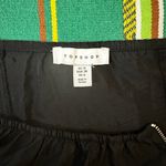 Topshop Black taffeta balloon sleeve double zip crop top size Small Photo 10