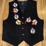 Karen Scott Karen‎ Scott Ugly Holiday Christmas Vest Large L Snowman Bells Photo 0