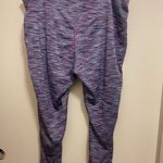 Everlast  Womens Cropped Leggings 2XL Waist 40” 42” Striped Green Pink Blue Photo 3