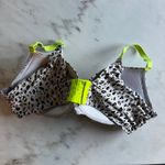 Torrid Curve Leopard Print Bra Neon Trim Adjustable Straps Plus Size 46D‎ Gray Photo 5