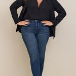 Torrid Harper Black V-Neck Button Front Utility Pocket Long Sleeve Blouse Size 3 Photo 0