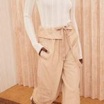 Ulla Johnson Lyana Pullover Cream Ivory Textured Rib Knit Sweater Top Size Large Photo 1